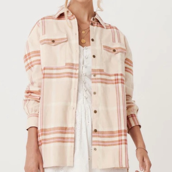 NWT Spell Basecamp Flannel in Musk size small - Picture 2 of 15